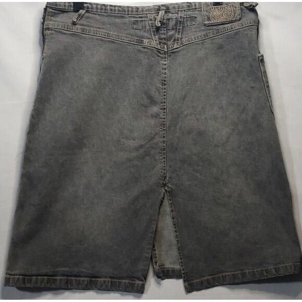 Vintage Francois Girbaud Gray Denim Skirt Utility Y2K Size 32